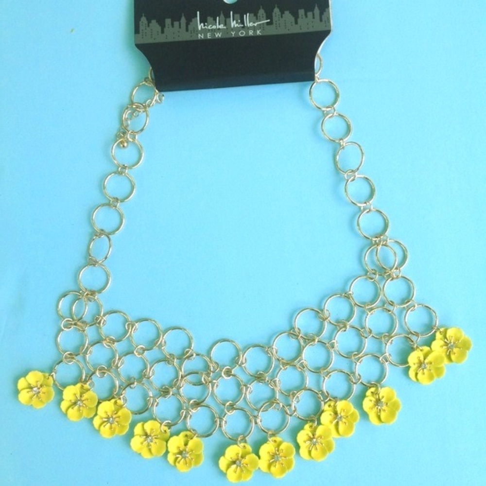Yellow Flower Spring/ Summer Collar Necklace